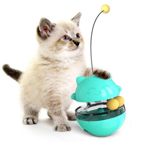 Universal - Jouets pour chats Jouets interactifs pour chats Boule à tumbler Traitement pour animaux de compagnie Jouets à fuite Jouets à baguette taquinante pour chatons et chiots | Jouets pour chats (bleu) Universal  - Chiens