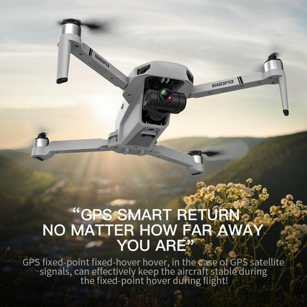 Drone KF102 Drone 8K HD Camera GPS Professional 1200 m Image Transmission Quadcopter pliable RC Dron VE58 E520 | RC Helicopter(Gris)