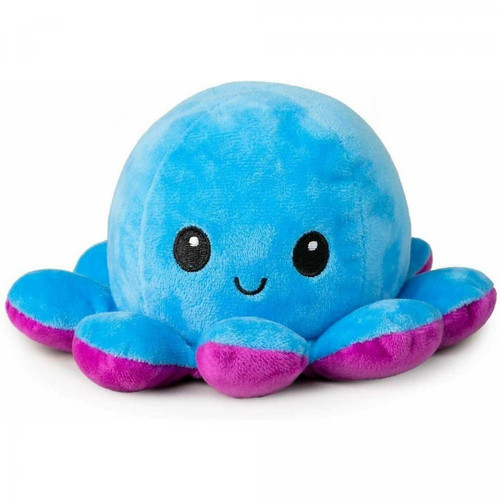Universal - La pieuvre en peluche est réversible, mignonne, retournée, jouets doux, cadeaux, joie et tristesse (bleu et violet). Universal  - Doudous