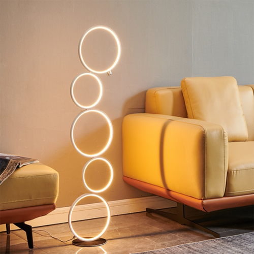 Universal - Lampadaire personnalisé créatif à cinq anneaux de 20W Lampadaire à LED pour salon et chambre à coucher (lampe thermique) Universal  - Lampadaire salon
