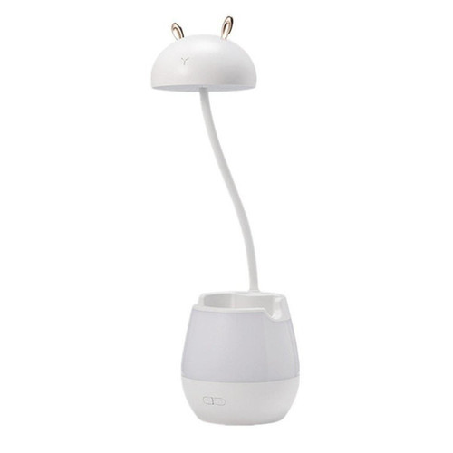 Universal - Lampe de bureau à LED avec porte-stylo rechargeable, lumière de radio réglable, dimmer en continu, rechargeable, chambre à coucher la nuit (blanc) Universal  - Luminaires Blanc