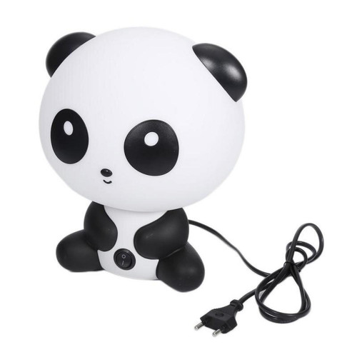 Universal - Lampe de bureau panda mignonne bébé enfant chambre à coucher lampe de chevet dessin animé animaux créatifs chauds maison économie d'énergie(blanche) - Lampes à poser