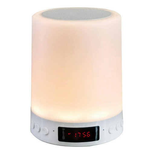 Universal - Lampe de nuit avec haut-parleur Bluetooth Carte TF sans fil portable Haut-parleur Bluetooth Contrôle tactile Lampe de chevet LED couleur | Subwoofer (blanc) Universal  - Hauts-parleurs