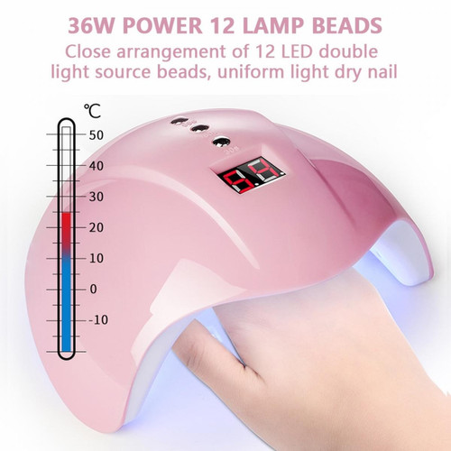 Appareil manucure Lampe de séchoir à ongles à LED 36W Capteur infrarouge 12 LED Sèche-ongles Art Manucure 30s/60s/99s Lampe UV pour ongles USB |