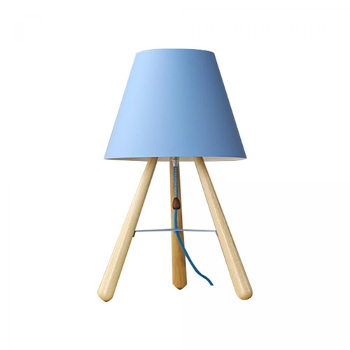 Universal - Lampe de sol en bois massif de 28 cm, 220V E27 sans ampoule, Lampe de table pour la chambre à coucher de la maison, Lampe de table bleue pour la recherche chaude Universal - lampe trépied bois Luminaires