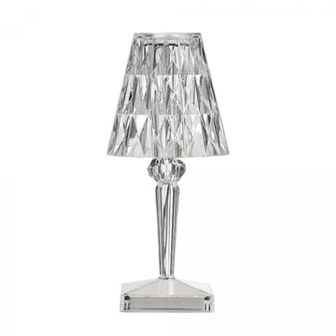 Lampes à poser Universal Lampe de table en diamant de 11,5 cm, 220V USB net rechargeable table de chevet rouge décorative lampe LED en cristal, lampe LED acrylique, lampe transparente