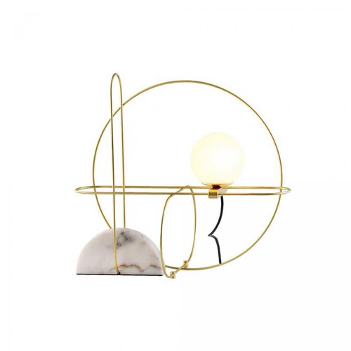 Universal - Lampe de table en marbre de 48 cm, 220V LED Fil de fer Recherche Lampe LED Luxe Lampe décorative en marbre Lampe de chevet de chambre vintage nordique Universal - Maison Jaune