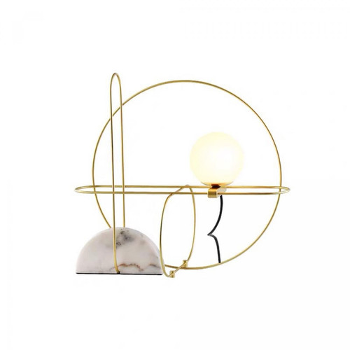Universal - Lampe de table en marbre de 48 cm, 220V LED Fil de fer Recherche Lampe LED Luxe Lampe décorative en marbre Lampe de chevet de chambre vintage nordique Universal - Luminaires Gold