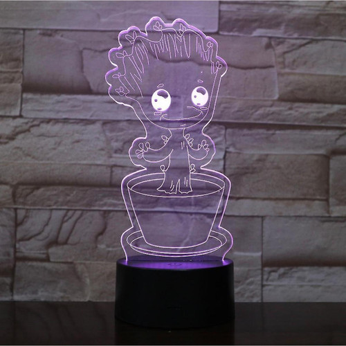 Universal - Lampe de table LED d'ambiance lumineuse glacée pour bébé d'animation 3D USB(Le noir) Universal  - Lampes à poser
