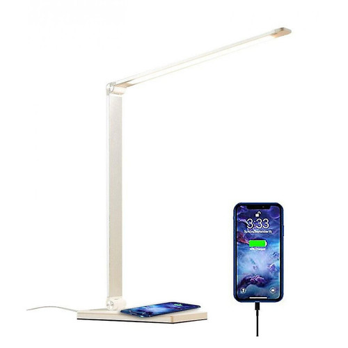 Universal - Lampe de table LED, Lampe de table à l'œil, Chargeur sans fil pour téléphone mobile (argent) Universal  - Plafonniers