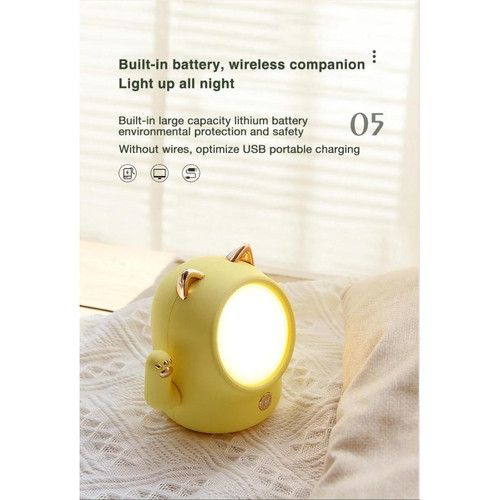 Universal Lampe de table lumineuse LED tactile dimmable recharge USB chat chanceux mignonne lampe de chevet chambre à coucher décoration famille enfants cadeaux créatifs | Lampe de nuit LED