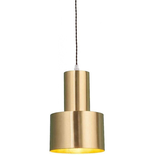Universal - Lampe lustre moderne à plafond monté E27 porte-lampe suspendu abat-jour doré 1.2m fil électrique Universal  - Plafond suspendu