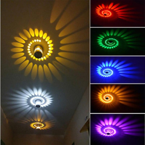 Universal - Lampe murale LED à trou en spirale Lampe à spirale dimmable avec lampe à télécommande Décoration Maison KTV Bar Lumière de salle de mariage (RGB) Universal  - Appliques