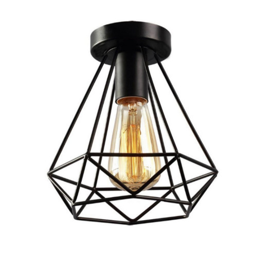 Universal - Lampes industrielles en fer plafond lampes en métal noir panier cage lampes en diamant cage plafond lampes pendentif Universal - Lampe à lave Luminaires