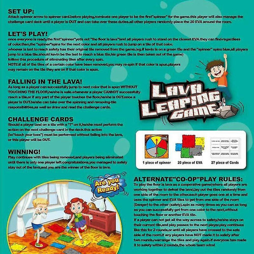 Jeux de cartes Le sol est un jeu de société interactif de lave pour enfants