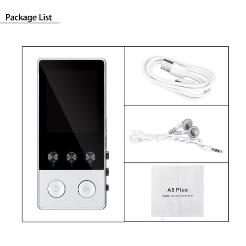 Universal Lecteur MP3 Bluetooth 8GB Casque HiFi FM Radio Sport MP4 HiFi Portable Music Player Magnétophone TF Card Lecteur MP3(blanche)