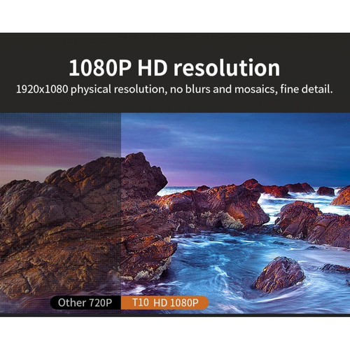 Videoprojecteur home cinéma Led Full HD 1080p Projecteur 4000 Lumens Home Théâtre Beamer Android Proyecteur optionnel USB HDMI Video Cinema T6 | Projecteurs LCD