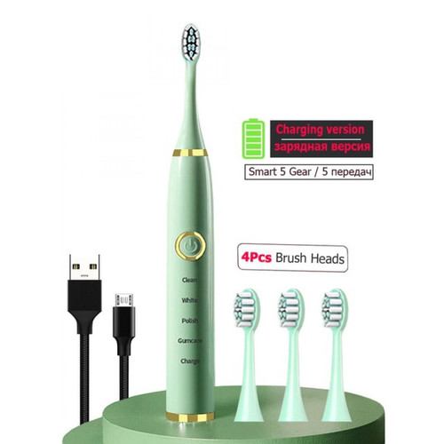 Universal - Les dernières brosses à dents électriques Sonic pour adultes et enfants minuterie intelligente brosse à dents blanchissante rechargeable IPX7 imperméable 4 têtes de brosse Universal  - Soin du corps