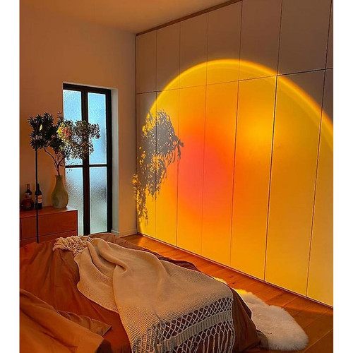 Universal - Lumière de coucher de soleil LED porte triangulaire lampe de table chambre art créatif lumière de fond (T3) Universal  - Lampe à lave Luminaires