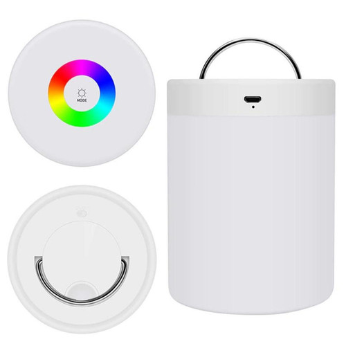 Universal - Lumière de nuit à LED Lampe de chevet de table portable rechargeable Lumière blanche chaude et changement de couleur RGB Smart Touch Lampe multicolore |(blanche) Universal  - Luminaires Blanc