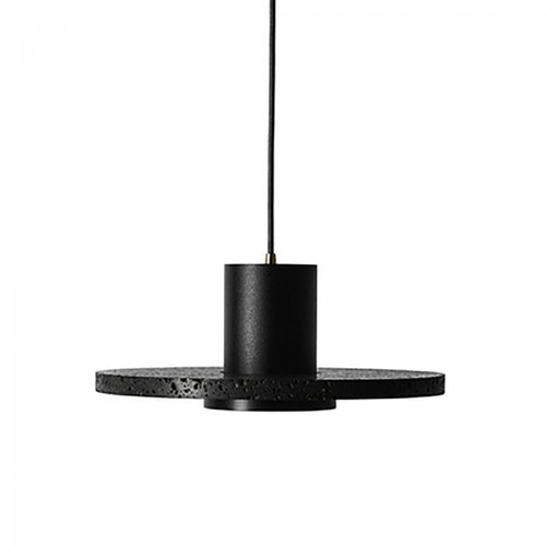 Universal - Lustre haut de gamme noir en ciment travertin Lustre industriel postmoderne Diamètre 330 mm(Le noir) - Lustre noir Suspensions, lustres