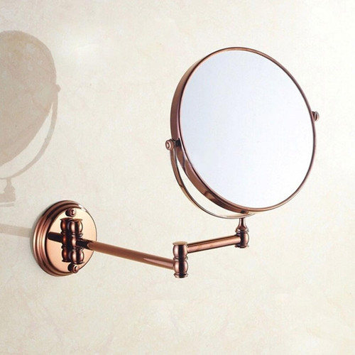 Universal Luxe or rose extensible 8 pouces miroir miroir 360 degrés double mur monté miroir