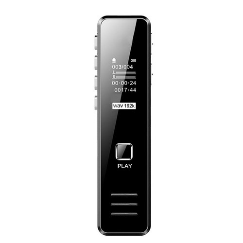 Universal - Magnétophone à dictée de 8 Gb, magnétophone audio en alliage de zinc, mini-stylo portatif à réduction du bruit, magnétophone audio numérique haute définition(Le noir) Universal  - Audio 8