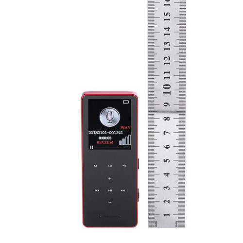 Studio d'enregistrement portatif Magnétophone numérique de 8 Go, dictaphone audio, lecteur MP3 stéréo à écran tactile portable, réducteur de bruit(Le noir)