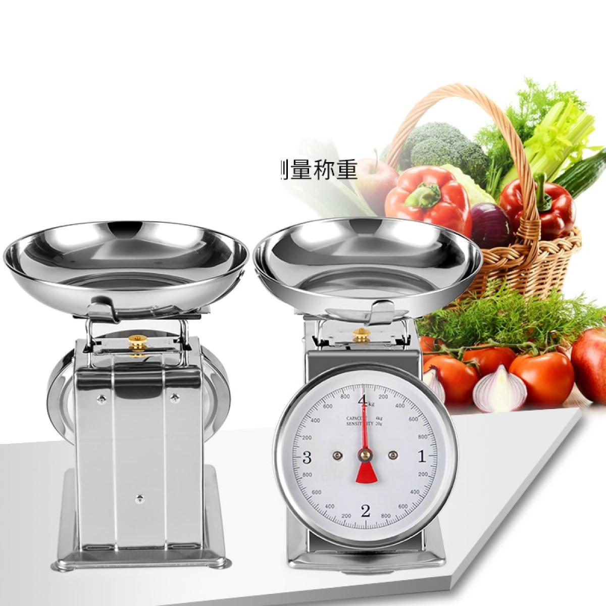 Mécanique de cuisine domestique en acier inoxydable 304 Echelle 4kg | Balance de cuisine(Argent)