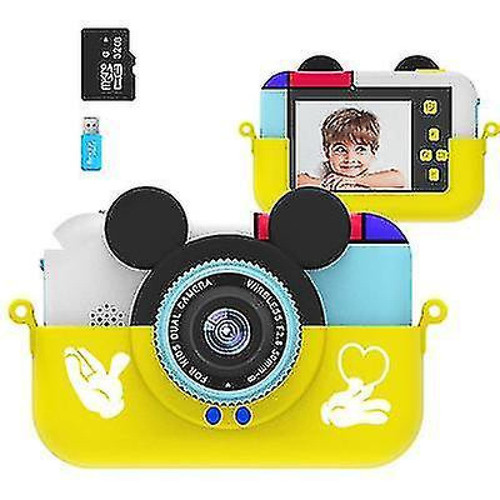 Jouet électronique enfant Universal Mickey Mouse Children's Cartoon Digital Camera, Sports Handheld Sports High-définition Video Cameraï¼yello