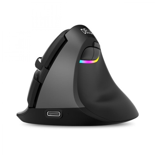 Universal - Mini Bluetooth + USB sans fil clic silencieux RGB Ergonomique Rechargeable Vertical Computer Mouse pour les utilisateurs de petites mains | Mouse (noir) Universal  - Souris sans clic