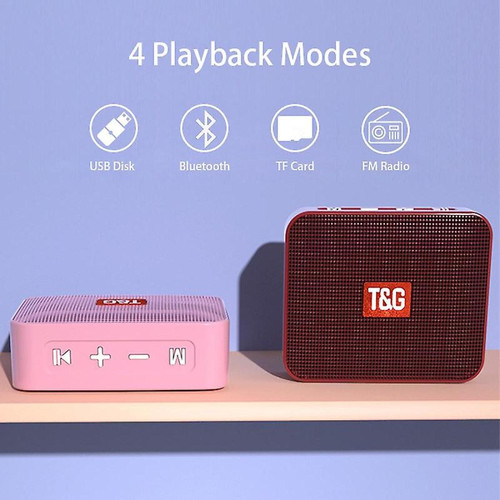 Universal Mini Bluetooth en haut-parleur portable TWS FM Radio Speakers sans fil Boîte de musique Bass Boombox Subwoofer TF Aux Small Cube USB pour téléphones