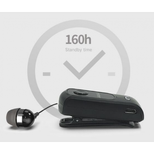 Universal - Mini casque Bluetooth portable rétractable sans fil pour appeler un avertisseur de vibration, pince d'usure, casque de mouvement, casque d'exécution(Le noir) - Casque Bluetooth Casque