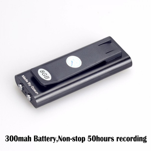 Universal Mini clip USB stylo 16 Go activation vocale audio numérique magnétophone lecteur MP3 50 heures d'enregistrement boîte de vente au détail | magnétophone audio numérique | magnétophone(Le noir)