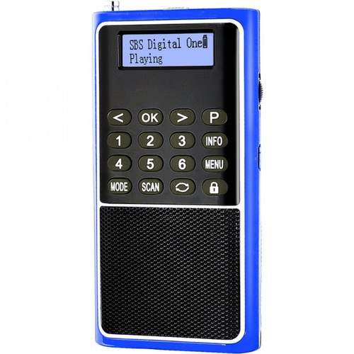 Universal - Mini DAB/DAB + radio récepteur FM portable haut-parleur avec écran LED support carte TF clé USB recherche automatique de canaux lecture en boucle(Bleu) Universal  - Son audio