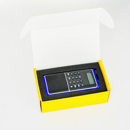 Radio Mini DAB/DAB + radio récepteur FM portable haut-parleur avec écran LED support carte TF clé USB recherche automatique de canaux lecture en boucle(Bleu)