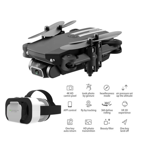 Universal - Mini drone professionnel avec caméra 1080p wifi fpv quadcopter hauteur maintien pliable RC hélicoptère cadeau set gratuit VR lunettes | RC hélicoptère Universal  - Drone camera wifi