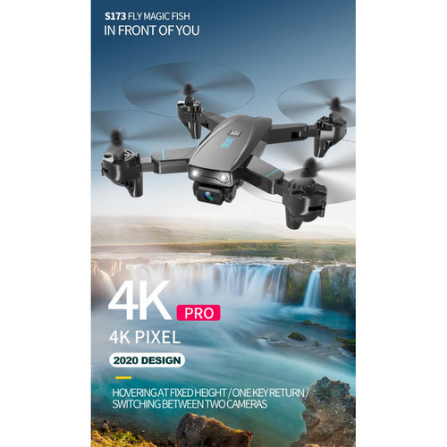 Universal Mini drone S173 avec deux caméras 4K HD professionnel grand angle selfie WiFi FPV avec quadricoptère RC DRON | quadricoptère RC