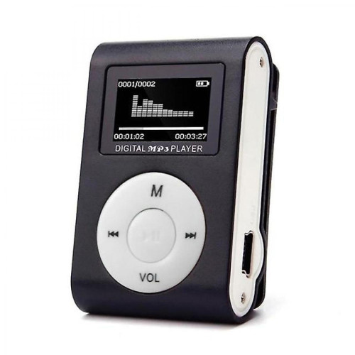 Universal - Mini lecteur mp3 portable clip music support 32 Go SD TF LCD (noir) - Lecteur MP3 / MP4