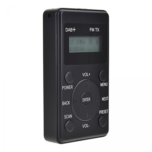 Universal - Mini radio FM récepteur DAB + FM avec casque émetteur DAB FM portable radio numérique rechargeable USB Voyage quotidien | Radio(Le noir) Universal  - Mini radio portable