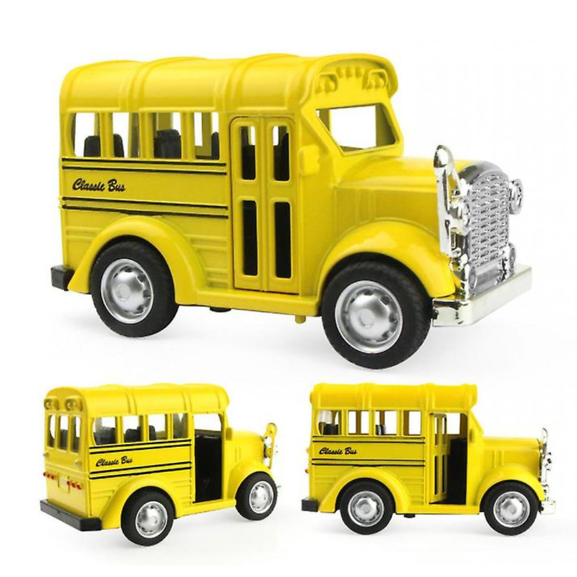 Color : Yellow Jaune Voiture Simulation en Alliage Red Enfants Modèle Tirez Son et lumière Jouet modèle de Voiture Cadeau N\A ZGGYA Deux Sections à Trois Portes trolleybus Bleu 