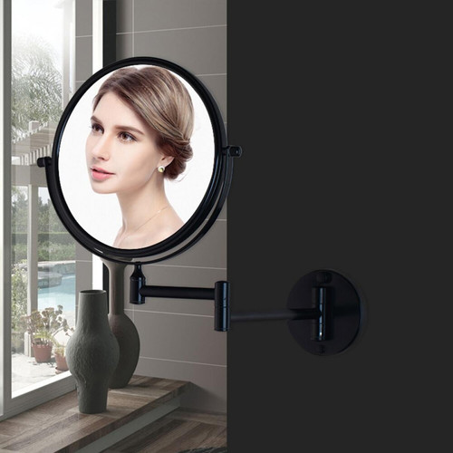 Universal - Miroir de maquillage Miroir de maquillage professionnel Santé Beauté Montage mural Extension Pliage 360 ° Rotation | Miroir de bain(Le noir) Universal  - Miroir professionnel