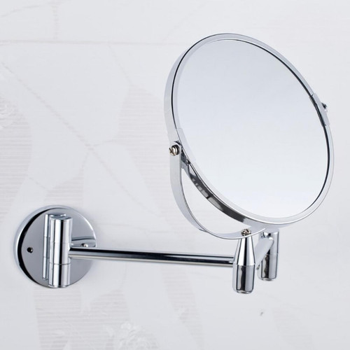 Universal - Miroir de maquillage perforé gratuit de 17cm avec 3x agrandissement double face miroir de maquillage extensible rotatif à 360 degrés salle de bains | Universal  - Miroir de salle de bain