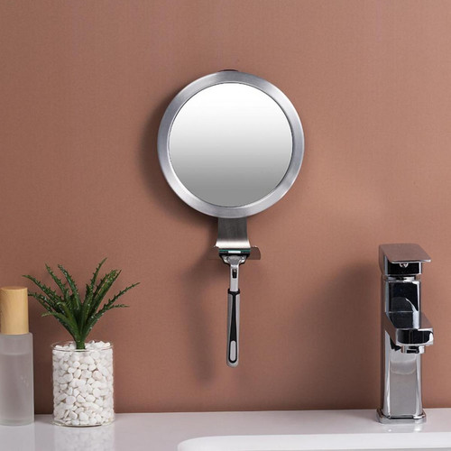 Universal - Miroir de salle de bains acier inoxydable anti-brouillard miroir de douche salle de bains miroir de rasage miroir de toilette mural ventouse pour salle de bain Universal  - Miroir douche ventouse
