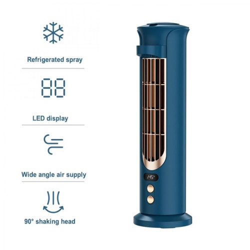 Universal - Mise à niveau du ventilateur de refroidissement d'air, du ventilateur de climatisation portable de bureau USB, de l'écran numérique LED, du ventilateur de refroidissement multifonction rechargeable | Ventilateur (bleu ciel) Universal  - Climatisation