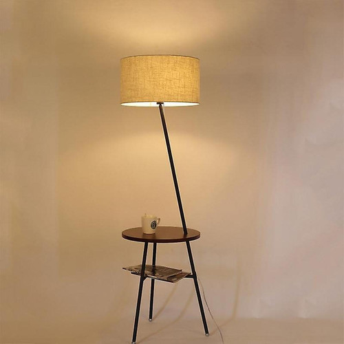 Universal Mode moderne nordique E27 en fer forgé triangle poteau lampadaire lampadaire salon chambre chambre d'hôtel lampadaire noyer noir