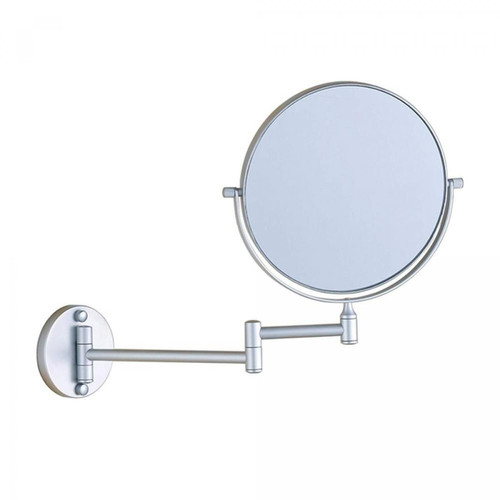 Universal - Montage mural salle de bains miroir pliant espace aluminium rétractable double face miroir 3x loupe miroir de maquillage | miroir de bain Universal  - Miroir de salle de bain