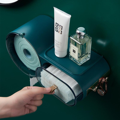 Universal Montage mural toilette toilette coffre de rangement maquillage tiroir organisateur papier hygiénique avec serviette téléphone portable rack