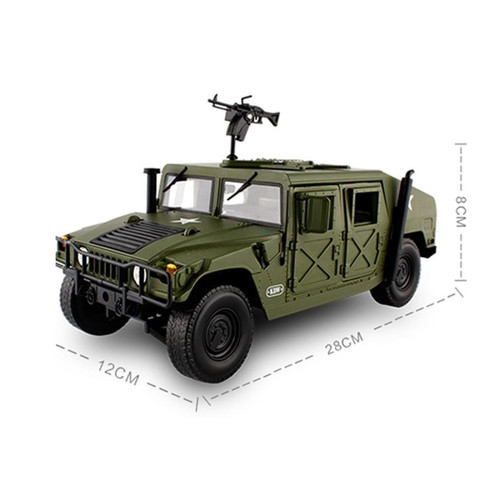 Universal - Moulée sous pression 1/18 modèle de voiture jouet pour Hummer tactique véhicule blindé militaire modèle en alliage, 5 portes ouvertes série de jouets Hobby |(Vert) - Voitures