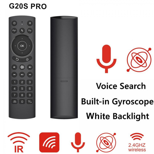 Universal - Nouveau G20S Pro Air DUSE rétroéclairage gyro vocal apprentissage infrarouge Google Assistant pour Android TV Box télécommande vocale intelligente (G20S Pro rétroéclairage) - Tv box